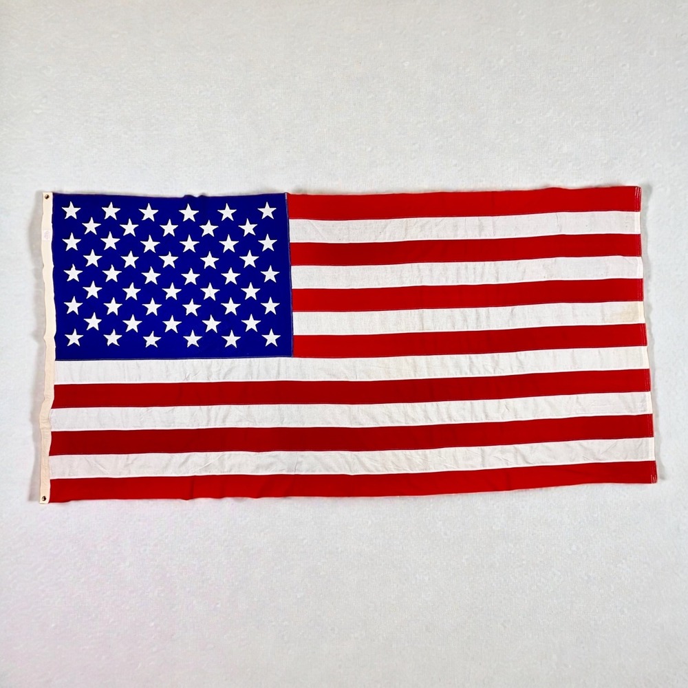Valley Forge Flag Co US Flag 5x9.5 Red White Blue Good Embroidered Stars‎ Cotton